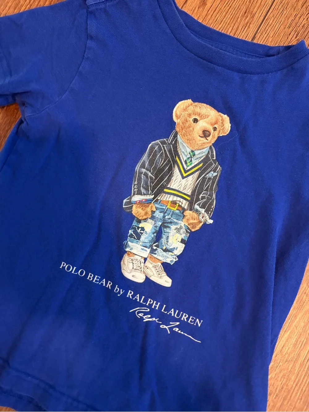 Ralph Lauren Royal Blue Kids Polo Bear Tee